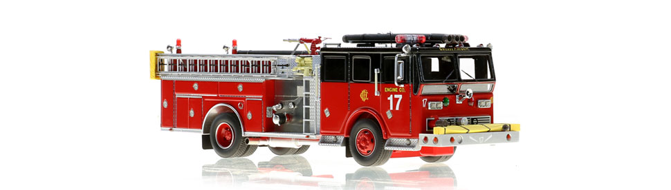 Chicago Engine 17 scale model is a museum grade replica