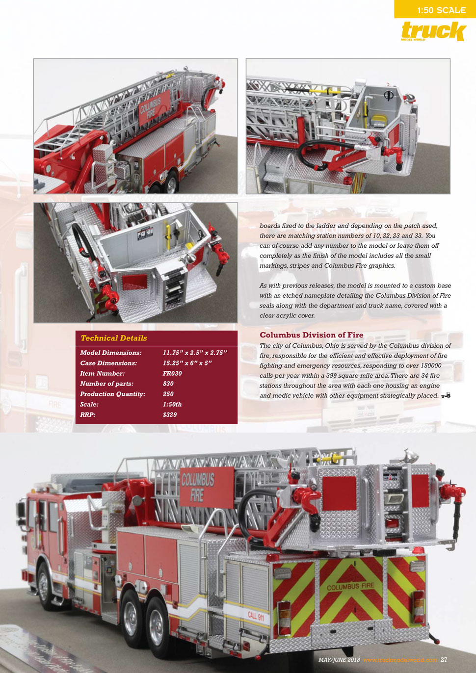 Columbus SPH 100 featured in Truck Model World!
