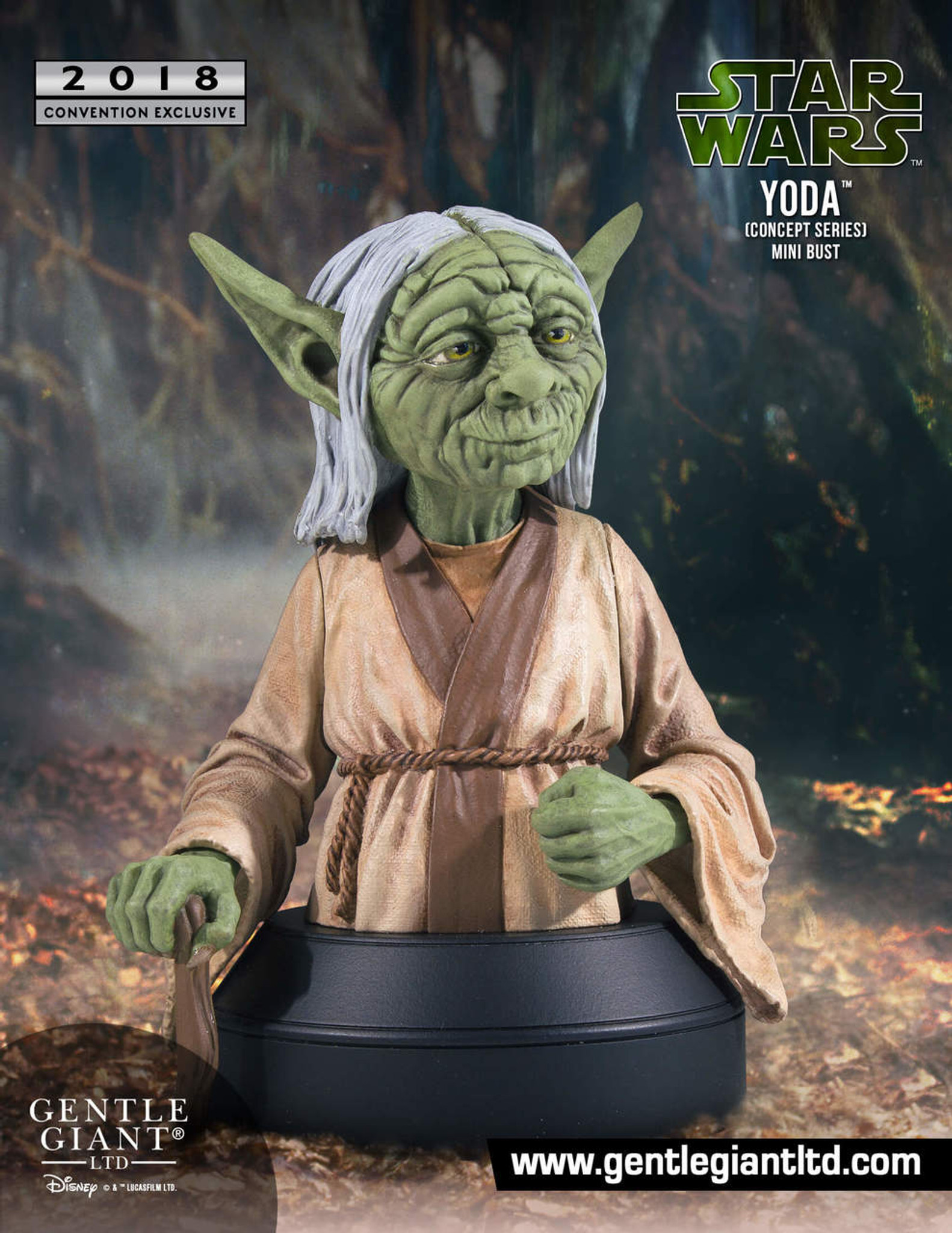 yoda concept series mini bust 2018 convention exclusive
