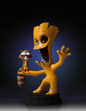 Groot And Rocket Animated Statue