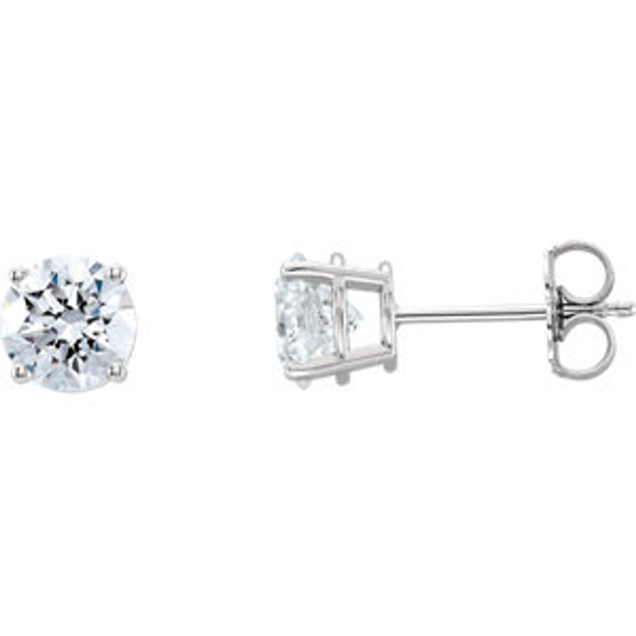 14k White 2 Ctw Lab Grown Diamond Stud Earrings Aurumi Fine Jewelry 14k White 2 Ctw Lab Grown Diamond Stud Earrings