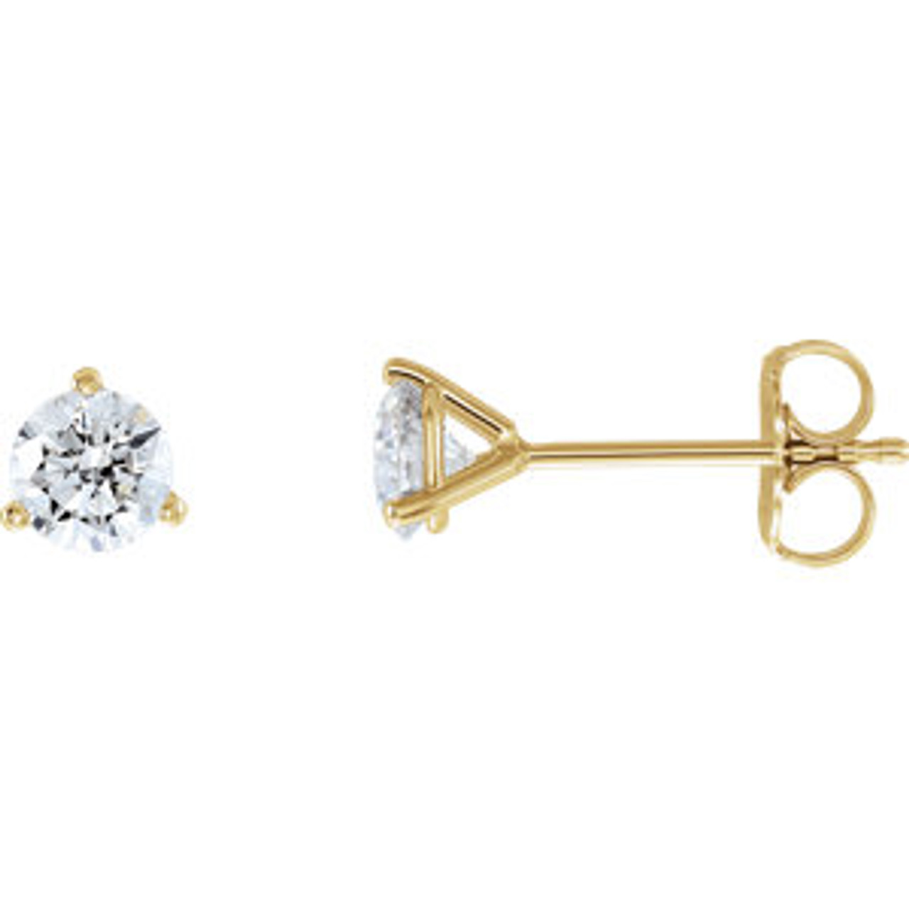 14k Yellow 3 4 Ctw Lab Grown Diamond Stud Earrings Aurumi Fine Jewelry 14k Yellow 3 4 Ctw Lab Grown Diamond Stud Earrings
