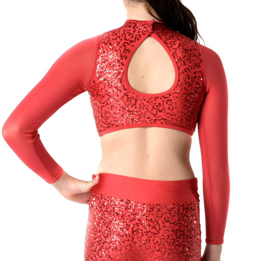 Studio 7 Dancewear Down Town Long Sleeve Crop Top - Ladies