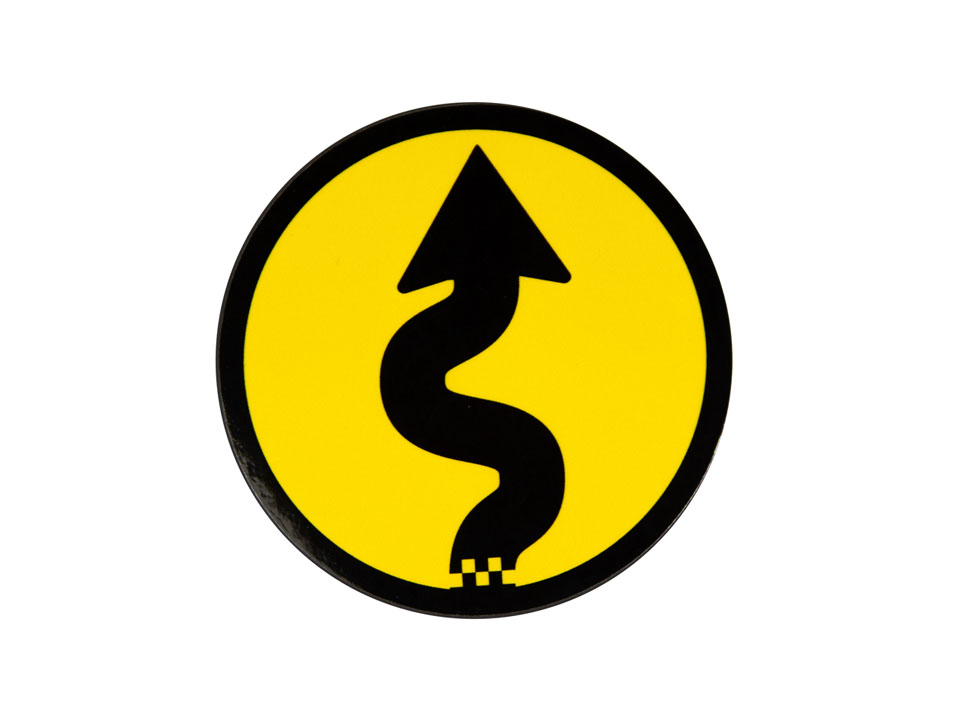 Curves Ahead Grill Badge