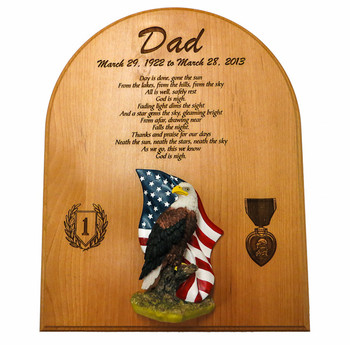 Purple Heart Father Memorial Plaque Purple Heart Father Memorial Plaque