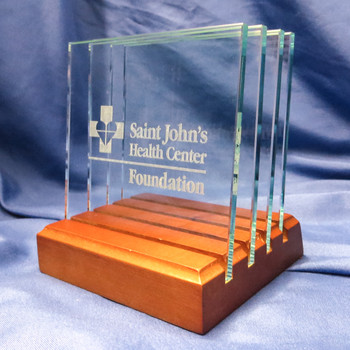Custom Square Glass Coaster Set for St. John's Health Center Custom Square Glass Coaster Set for St. John's Health Center