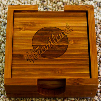These Bamboo Coasters are Eco-friendly! Great gift ideas for weddings, birthdays, house warming, recognition, awards, corporate gifts or any special occasion! This set includes 4 coasters and 1 coaster holder. These Bamboo Coasters are Eco-friendly! Great gift ideas for weddings, birthdays, house warming, recognition, awards, corporate gifts or any special occasion! This set includes 4 coasters and 1 coaster holder.