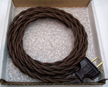 Dark Brown Cloth Covered Rewire Kit Dark Brown Cloth Covered Rewire Kit