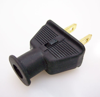 Vintage Replica Rubber Plug - Black - 2-Prong Vintage Replica Rubber Plug - Black - 2-Prong