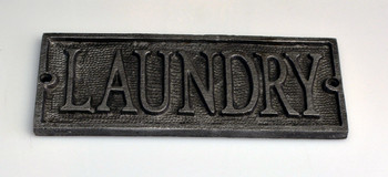 Plaque - Cast Metal - Laundry Plaque - Cast Metal - Laundry
