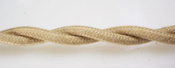 Tan Cotton Cloth-Covered Twisted Electrical Wire - 18 Gauge - Bulk Roll Tan Cotton Cloth-Covered Twisted Electrical Wire - 18 Gauge - Bulk Roll