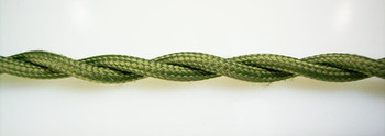 Olive Green Cloth-Covered Twisted Electrical Wire - 18 Gauge - Bulk Roll Olive Green Cloth-Covered Twisted Electrical Wire - 18 Gauge - Bulk Roll