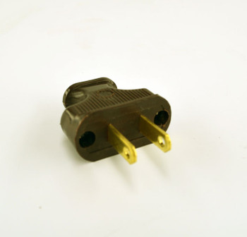 Dark Brown Electrical 2-Prong Plug Dark Brown Electrical 2-Prong Plug