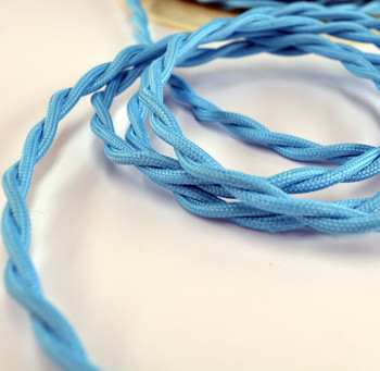 Sky Blue Vintage Cloth-Covered Wire Sky Blue Vintage Cloth-Covered Wire