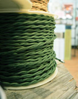 Forest Green Cloth WIre Forest Green Cloth WIre
