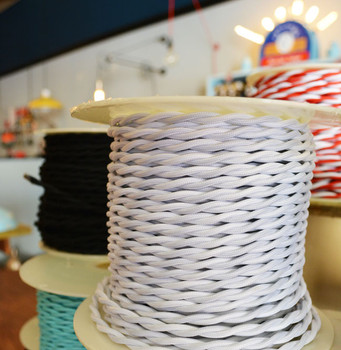 White Cloth-Covered Wire White Cloth-Covered Wire