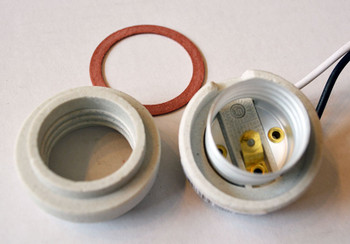 Porcelain Socket - 101 - Unglazed White Porcelain Socket - 101 - Unglazed White