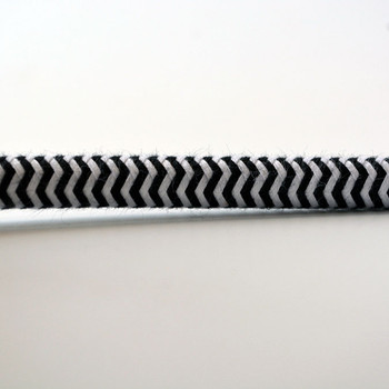 Black & White ZigZag - Round Cloth-Covered Electrical Wire - 18 Gauge - Bulk Roll Black & White ZigZag - Round Cloth-Covered Electrical Wire - 18 Gauge - Bulk Roll