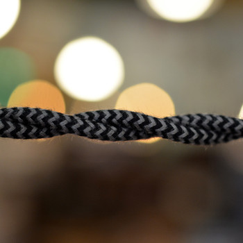 Smoked Steel Cotton Cloth-Covered Twisted Electrical Wire - 18 Gauge - Bulk Roll Smoked Steel Cotton Cloth-Covered Twisted Electrical Wire - 18 Gauge - Bulk Roll