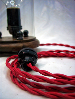 Red Rayon Cloth-Covered Twisted Electrical Wire - 18 Gauge - Bulk Roll Red Rayon Cloth-Covered Twisted Electrical Wire - 18 Gauge - Bulk Roll