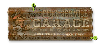 Old Garage metal Sign Old Garage metal Sign