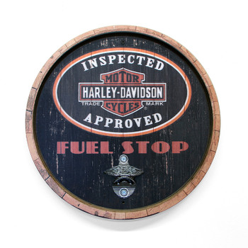 Harley Barrel End Sign Harley Barrel End Sign