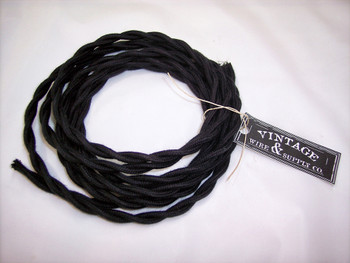 Black Cloth Covered Wire 18 gauge Black Cloth Covered Wire 18 gauge