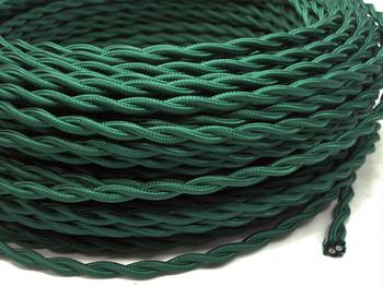 Cloth Covered Wire Green Cloth Covered Wire Green