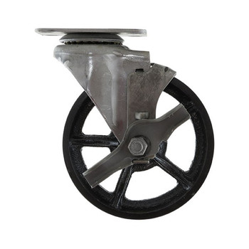 Industrial Vintage Caster - Cast Iron - Swivel w/ Brake Industrial Vintage Caster - Cast Iron - Swivel w/ Brake