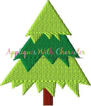 Christmas Tree Filled Stitch Embroidery Design Christmas Tree Filled Stitch Embroidery Design