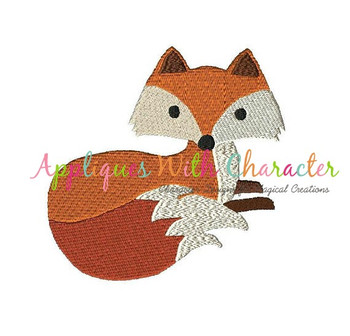 Fox Filled Stitch Embroidery Design Fox Filled Stitch Embroidery Design