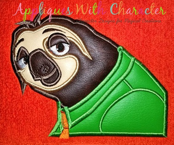 Zoo Sloth Applique Design Zoo Sloth Applique Design
