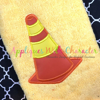 Construction Cone Applique Peeker Design Construction Cone Applique Peeker Design