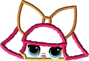 Big Bow Peeker Applique Design Big Bow Peeker Applique Design