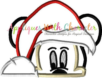 Mr Mouse Santa Peeker Applique Designs Mr Mouse Santa Peeker Applique Designs