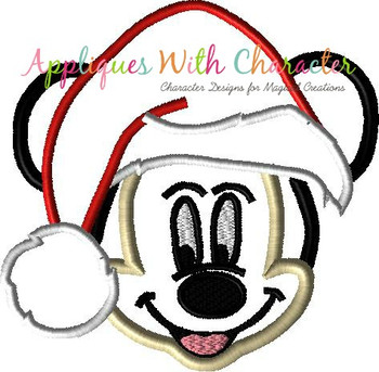 Mr Mouse Santa Applique Design Mr Mouse Santa Applique Design