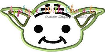 Yoda Star Battles Applique Design Yoda Star Battles Applique Design