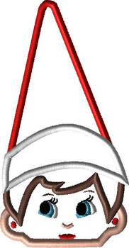 Elf Sitting on the Shelf Girl Peeker Applique Design Elf Sitting on the Shelf Girl Peeker Applique Design