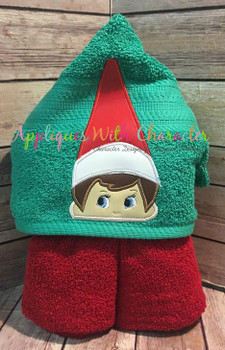 Elf Sitting on the Shelf Boy Peeker Applique Design Elf Sitting on the Shelf Boy Peeker Applique Design
