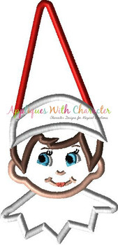 Boy Elf Sitting on the Shelf Applique Design Boy Elf Sitting on the Shelf Applique Design