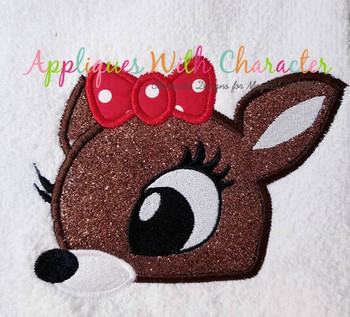 Rudy Clary Reindeer Peeker Applique Design Rudy Clary Reindeer Peeker Applique Design