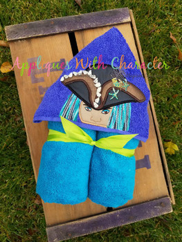 Girl Pirate Peeker Applique Design Girl Pirate Peeker Applique Design