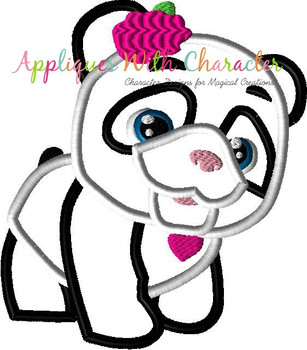 Furry Panda Applique Design Furry Panda Applique Design