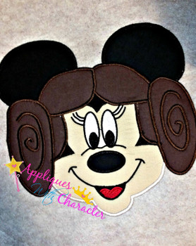 Miss Mouse Leia Star Fight Applique Design Miss Mouse Leia Star Fight Applique Design