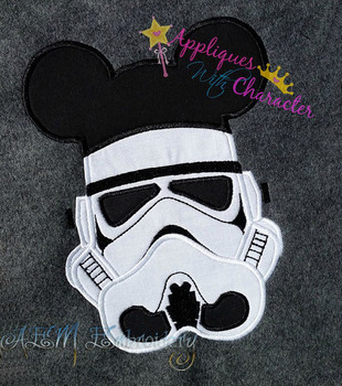 Mr Mouse Storm Trooper Star Fight Applique Design Mr Mouse Storm Trooper Star Fight Applique Design
