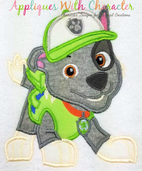 Pup Patrol Rockie Applique Design Pup Patrol Rockie Applique Design