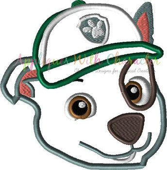 Pup Patrol Rockie Peeker Applique Design Pup Patrol Rockie Peeker Applique Design