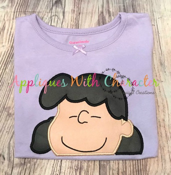 Peanuts Luci Peeker Applique Design Peanuts Luci Peeker Applique Design