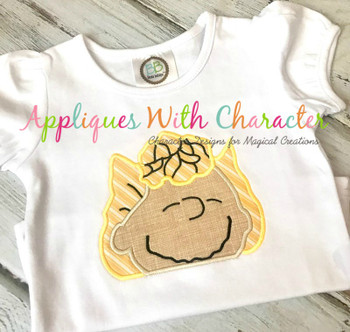 Peanuts Salley Peeker Applique Design Peanuts Salley Peeker Applique Design