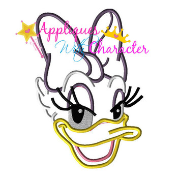 Daizy Duck Face Applique Design Daizy Duck Face Applique Design